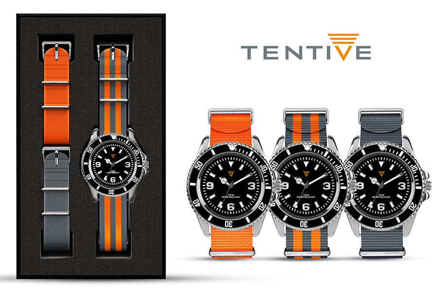 company branding logo op horloge