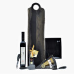 Black And Bites - Kaasmessenset, serveerplank, wijn en kaas