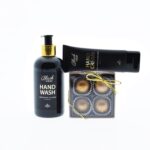 Verzorgingssetje handwash en handcream goud zwart